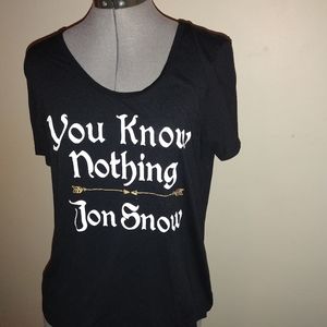 HBO Game of Thrones T Shirt, Game of Thrones You Know Nothing Jon Snow T Shirt